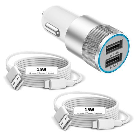 2-Port 24W Fast USB Car Charger