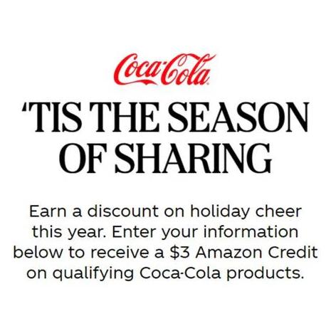 Get A $3 Amazon Credit From The Coca Cola Company!