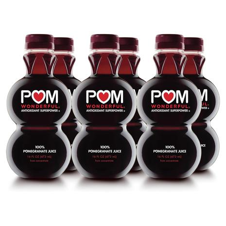 6-Pack POM Wonderful 100% Pomegranate Juice (16 Oz)