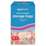 150 Amazon Basics Quart Food Storage Bags