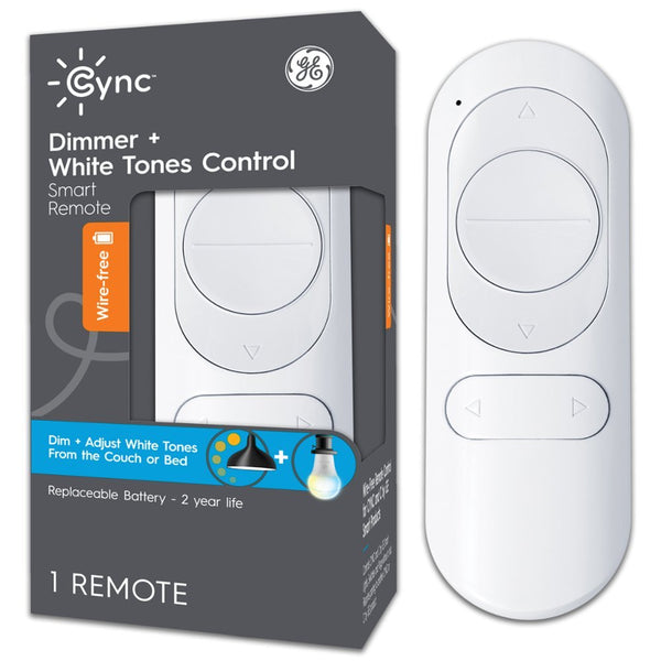 GE CYNC Wire-Free Battery-Powered White Tones Control Smart Remote