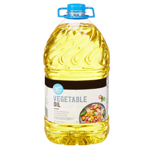 128 fl oz Amazon Brand Happy Belly Vegetable Oil