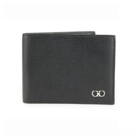 Ferragamo Gancini Textured Leather Bifold Wallets