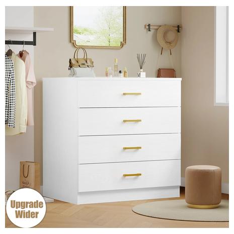 4-Drawer Wood Dressers (2 Colors)