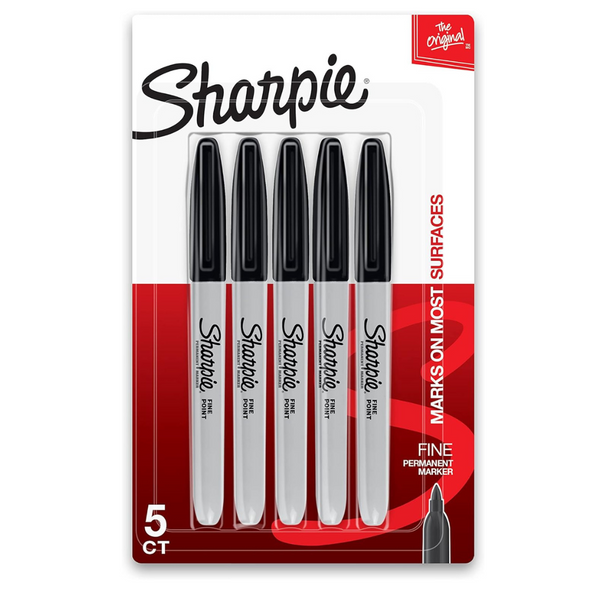 5 Sharpie Permanent Markers