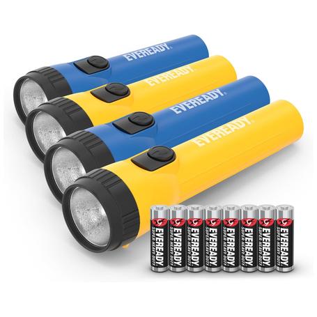 4 Eveready LED Flashlights With Batteries