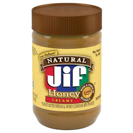 16oz Jif Natural Creamy Honey Peanut Butter