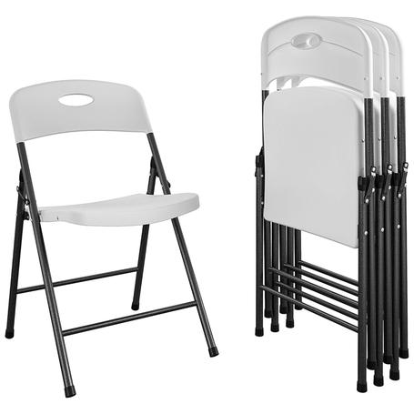 4 Cosco White Folding Chairs