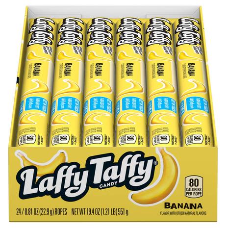 24-Pack Banana Laffy Taffy Candy Ropes