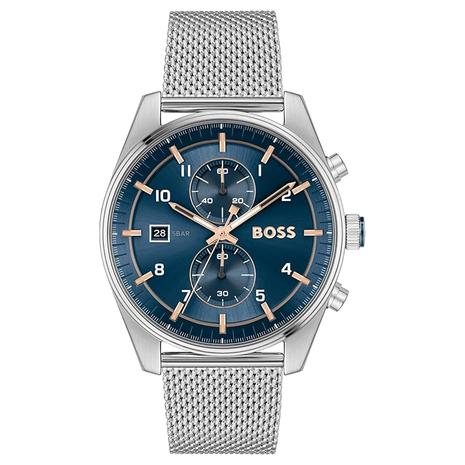 Boss Skytraveller Men's Stainless Steel Chronograph Watch