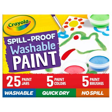 25-Piece Crayola Spill Proof Paint Set