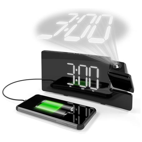 Projection Alarm Clock with Large LED Display