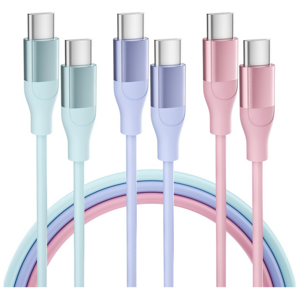 3-Pack 6 FT USB C Charger Cable