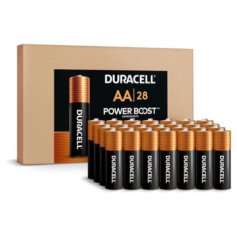 28 Duracell Coppertop AA Batteries