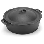 12-Inch Pre-Seasoned Cast Iron Dutch Oven with Lid, 6QT