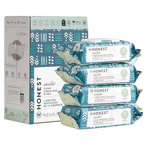 288-Count Honest Hypoallergenic Sensitive Skin Unscented Baby Wipes