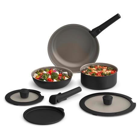 8-Piece Bella Removable Handle Cookware Set