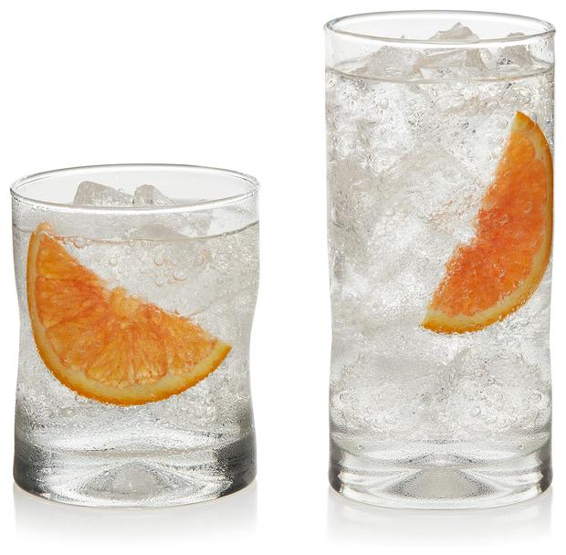 Libbey Impressions 16-Piece Tumbler and Rocks Glass Set