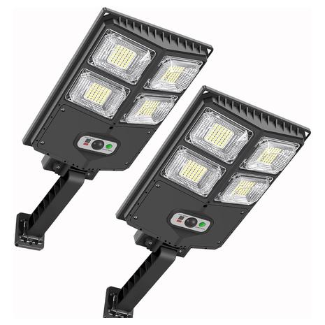 2-Pack Outdoor Solar Flood Lights with Motion Sensors