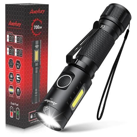 Magnetic Tailcap 700 Lumens Waterproof LED Flashlight w/ Sidelight