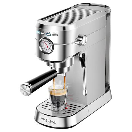 20-Bar Professional Espresso Maker With Milk Frother & Steam Wand