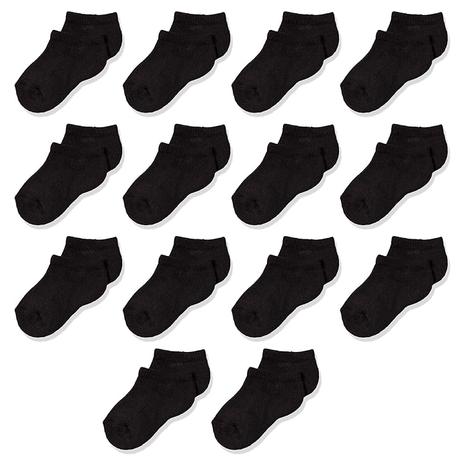 14 Pairs Kids & Toddlers Low Cut Socks (4 Colors)