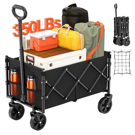 350LBS Large Collapsible Folding Wagon With Wheels