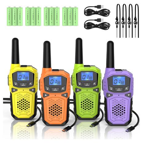 4-Pack Long Range Two Way Radio w/ Weather Alert