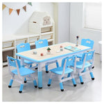 7-Piece Kids Height-Adjustable Table & Chair Set