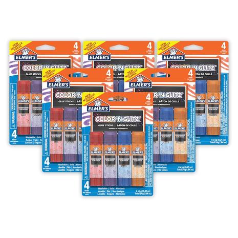 24-Pack Of Elmer’s Color ‘n Glitz Washable Glue Sticks