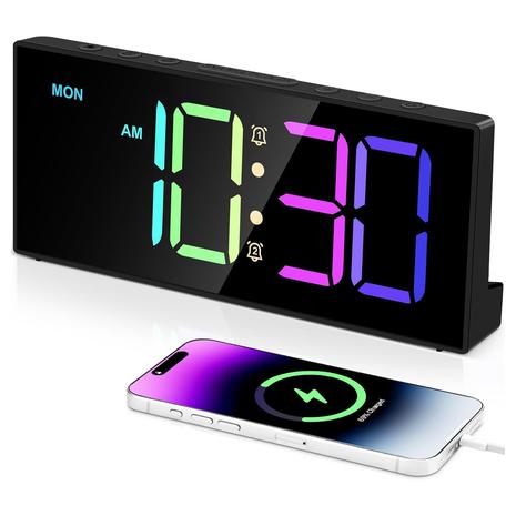 RGB Color Changing Loud Alarm Clock