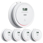 5-Pack Smoke & Carbon Monoxide Detector Combo Battery Powered w/ LCD Display