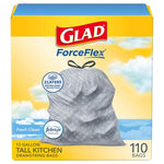 110 Glad ForceFlex Febreze 13 Gallon Tall Kitchen Garbage Bags