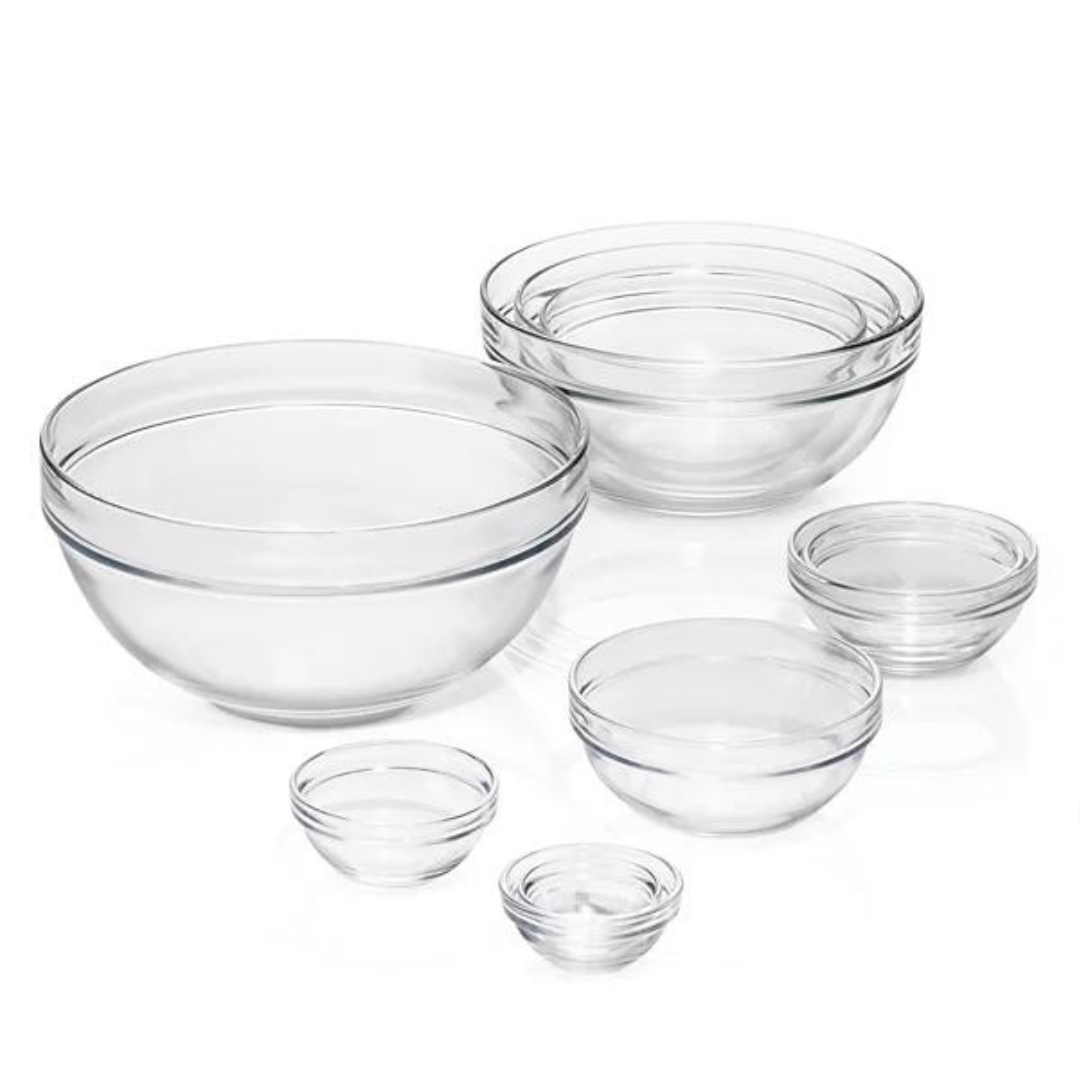 10-Piece Luminarc Stackable Glass Bowl Set