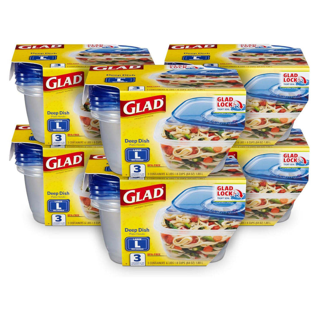 18 GladWare Deep Dish Food Storage Containers