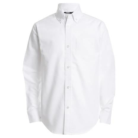 Izod Boy's Long Sleeve Solid Button-Down Collared Oxford Shirt