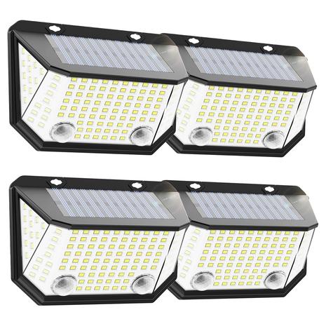 4-Pack Outdoor Motion Sensor Solar LED Wall Lights