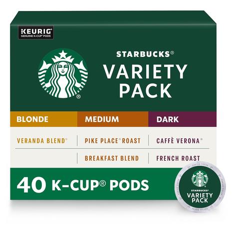 40 Starbucks Variety K-Cup Coffee Pods