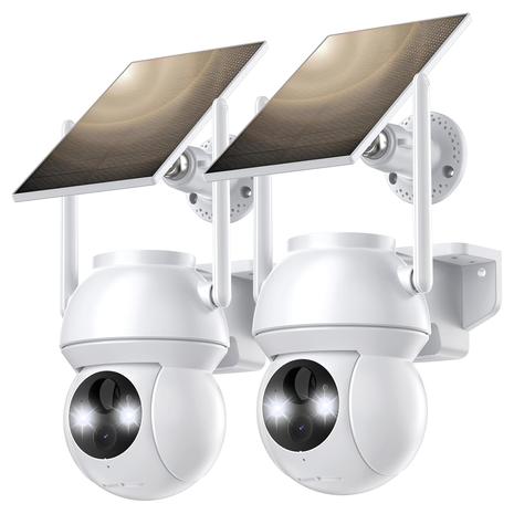 2 Solar Security Cameras