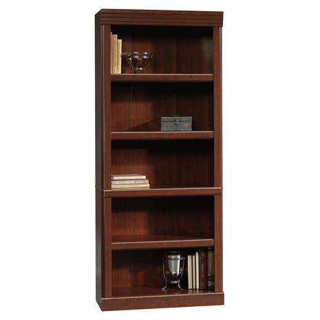 Set Of 2 Sauder Heritage Hill 5 Shelf Library Classic Cherry Finish Bookcases