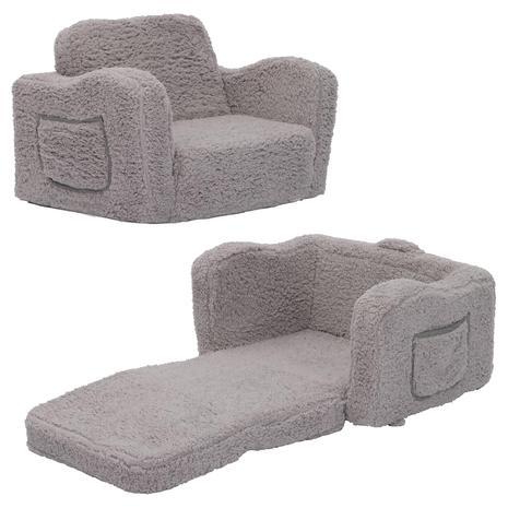 2 in 1 Fold Out Toddler Couch and Lounger