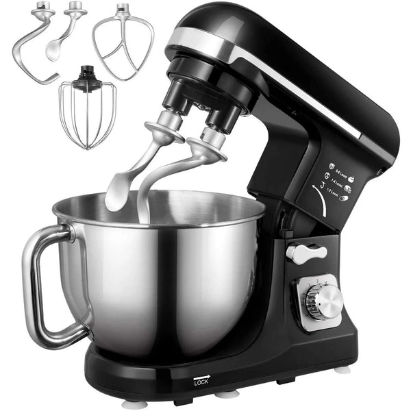 6 Speed, 5.5Qt Stainless Steel Bowl, Beater and Whisk Mixer