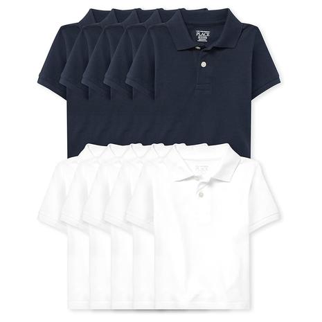 10-Pack The Children's Place Baby Boys' Short Sleeve Polo Shirts (9-12M)