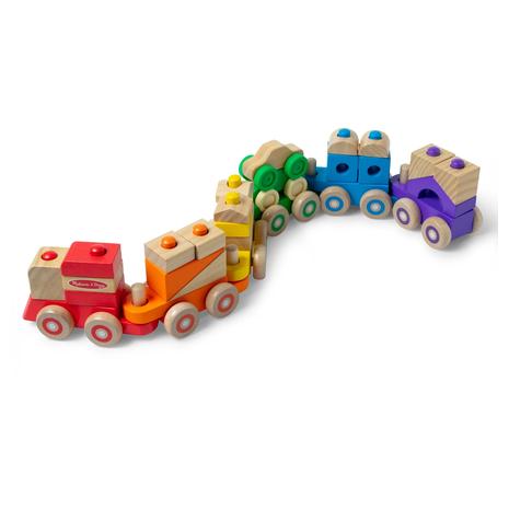 Melissa & Doug Deluxe Wooden Stacking Train