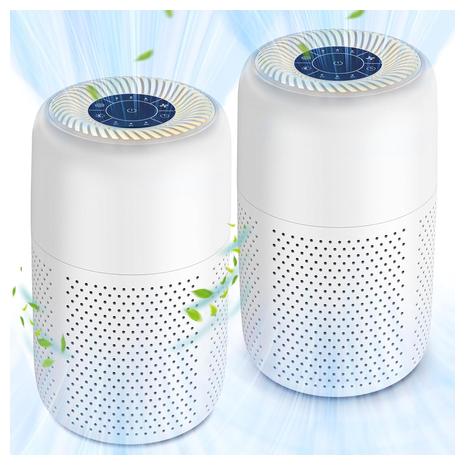 2 Small Room Air Purifiers With Night Light