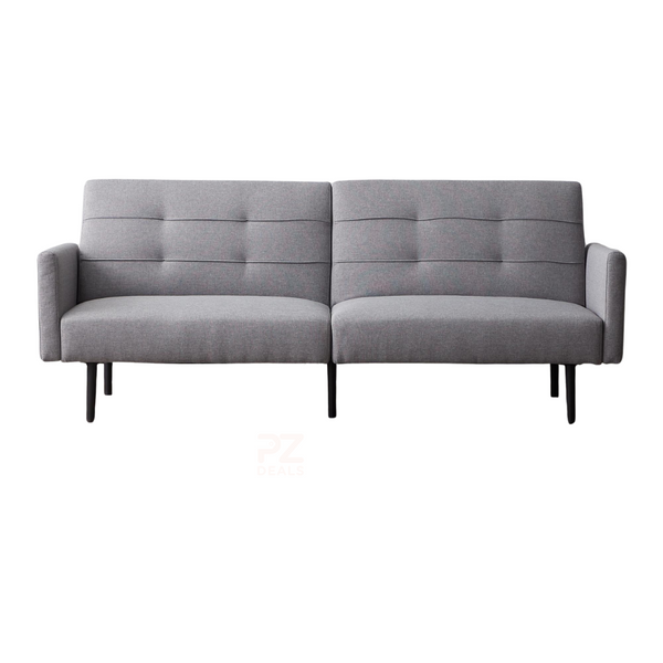 Sofa Bed with Buttonless Tufting and Removable Arms