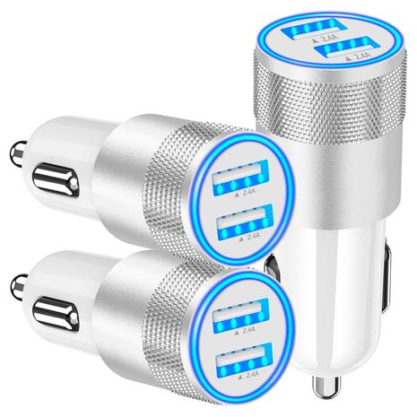 3-Pack 4.8A Dual USB Car Power Adapter