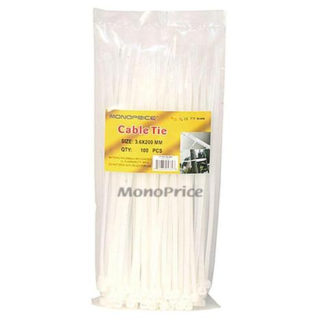 100-Pieces 8" Monoprice Cable Tie