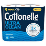 9 Mega Rolls = 36 Regular Rolls Cottonelle Toilet Paper