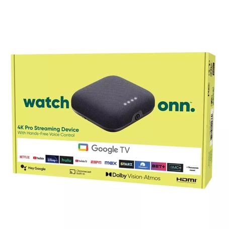 Onn 4K UHD Dolby Streaming Media Player With Google TV